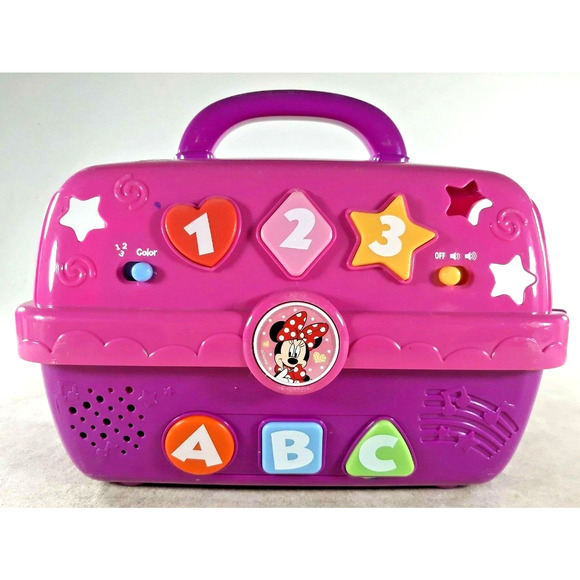Disney Toys Minnie Mouse Pet Carrier Play Set Abc 23 Colors Shapes
